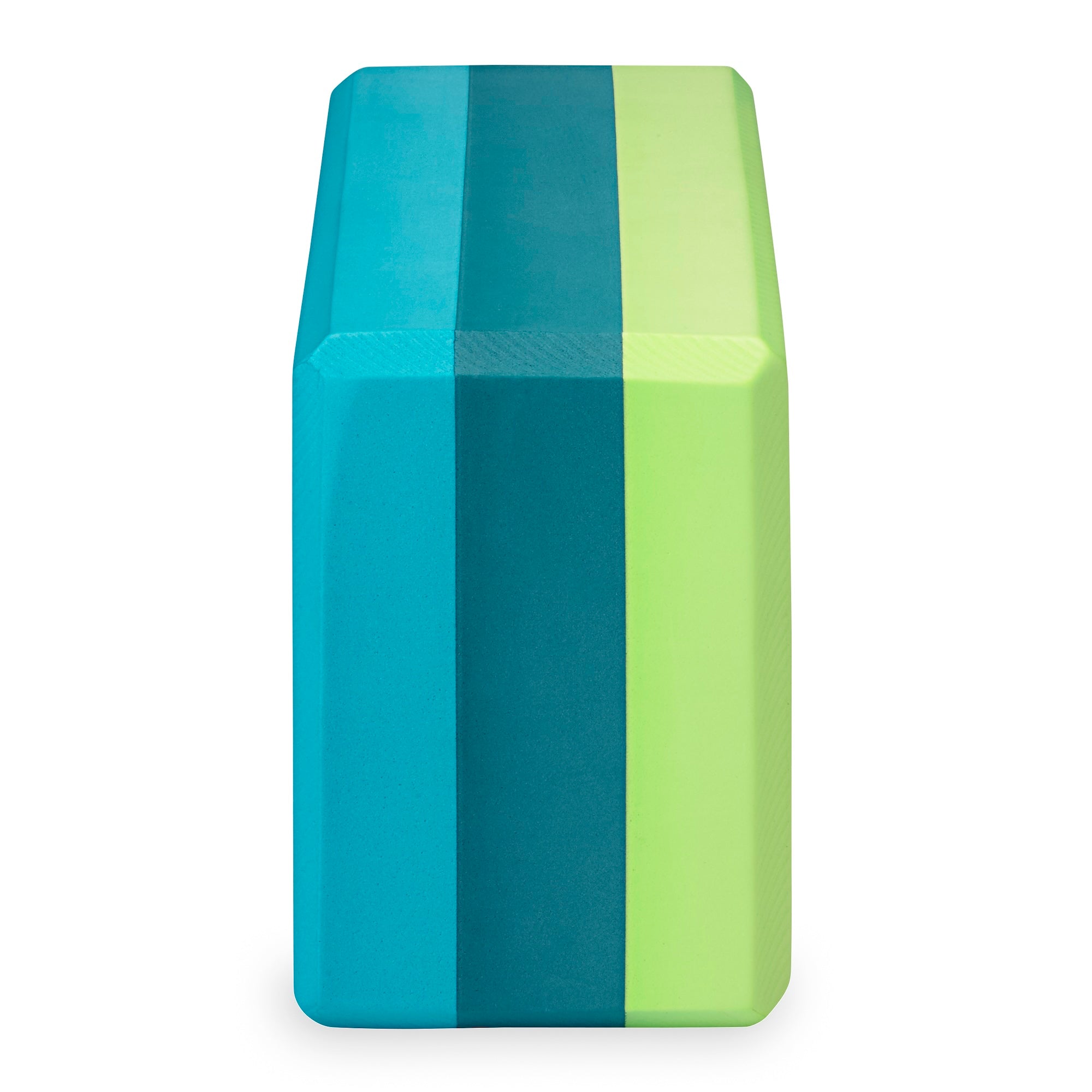 Gaiam Tri-Color Yoga Block Teal Tonal side